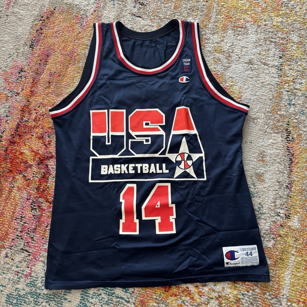 Vintage 1994 Alonzo Mourning USA Olympics Size 44 Champion Jersey Dream Team NBA